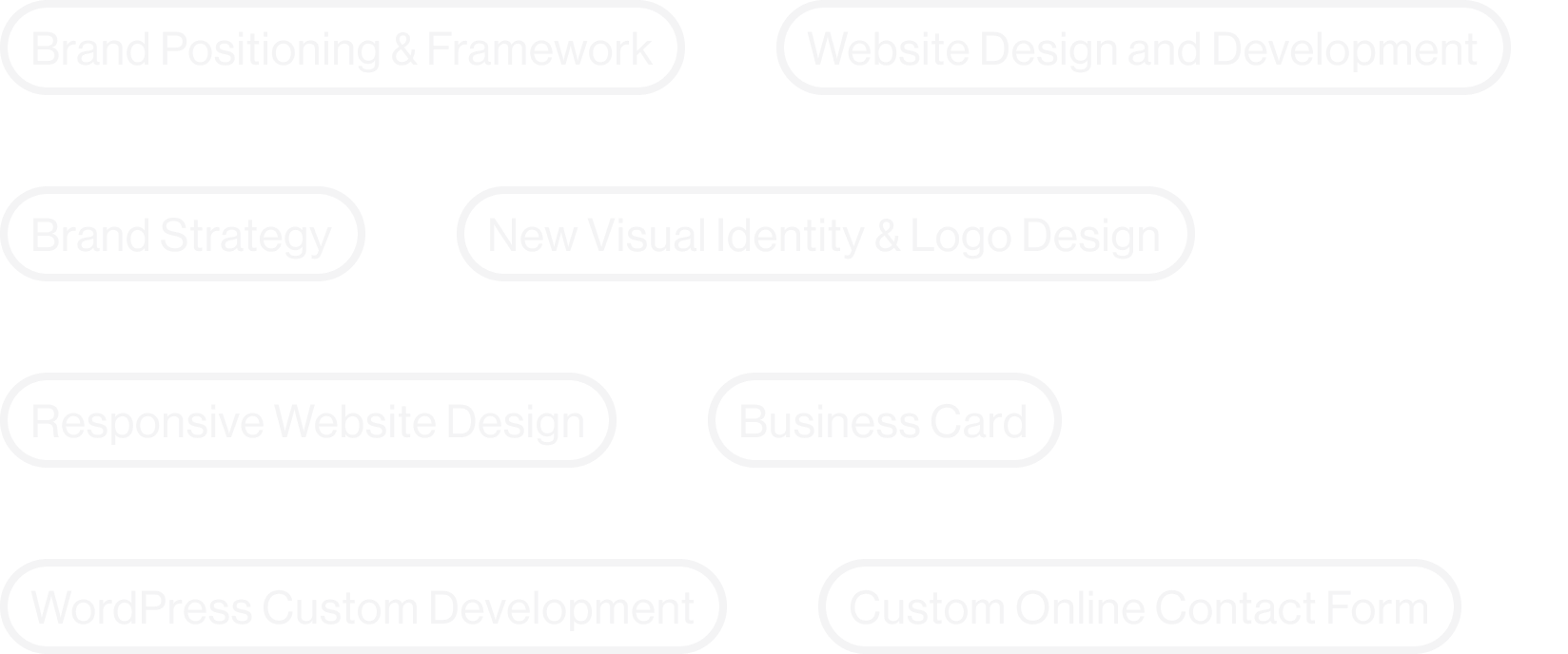 Brand Positioning & framework - Brand Strategy. - Responsive Website Design - WordPress Custom Development -Visual identity & logo design - Website Design & Development - Business card - Custom Online Contact Form - Fenia Communication - Vancouver - Marketing Agency - Branding Agency